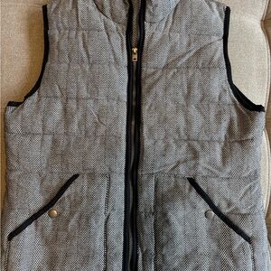 Black and White Quilted Vest